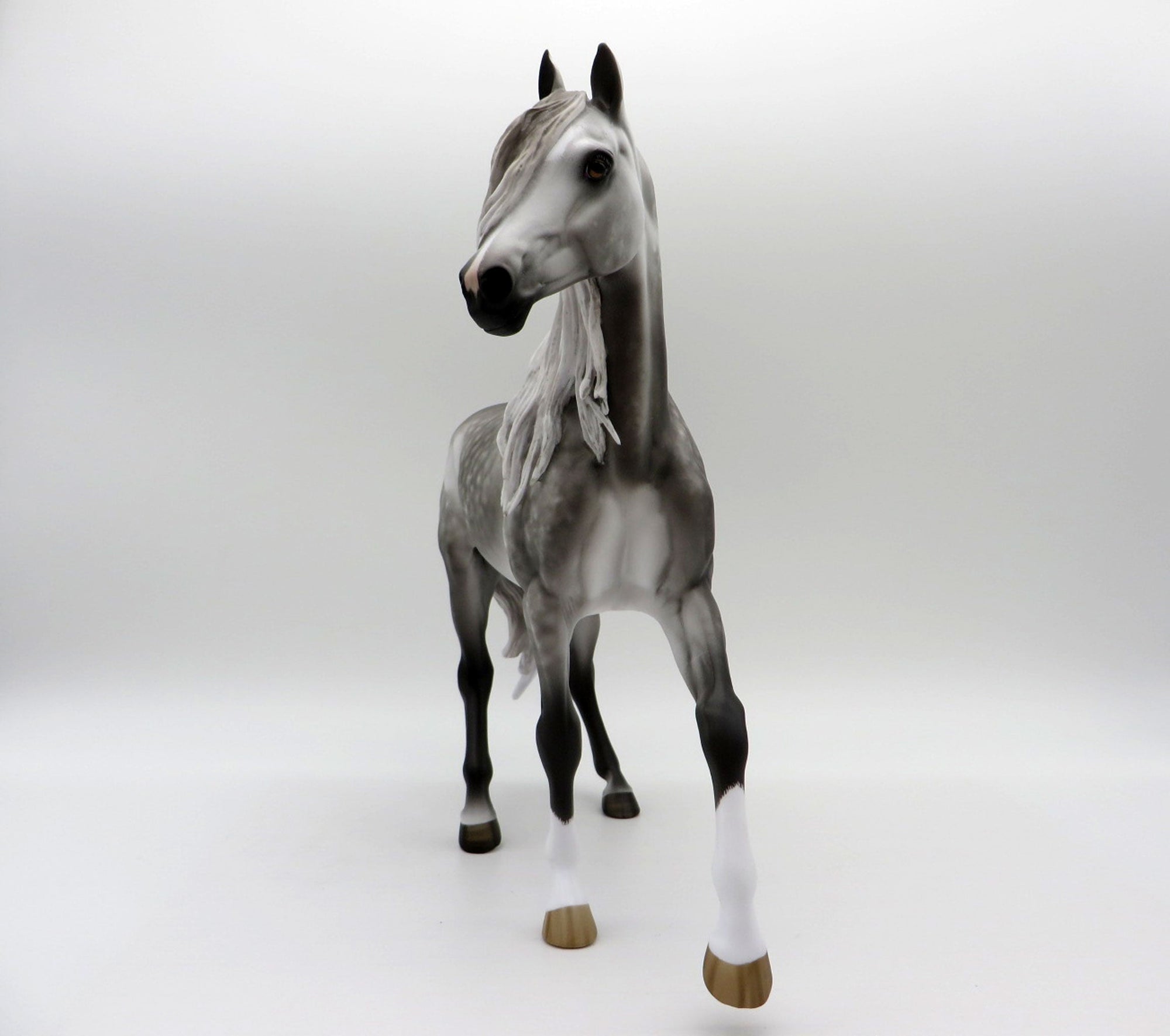 Treat Dreams-OOAK Dapple Grey Arabian Mare Painted By Sheryl Leisure 6/14/21