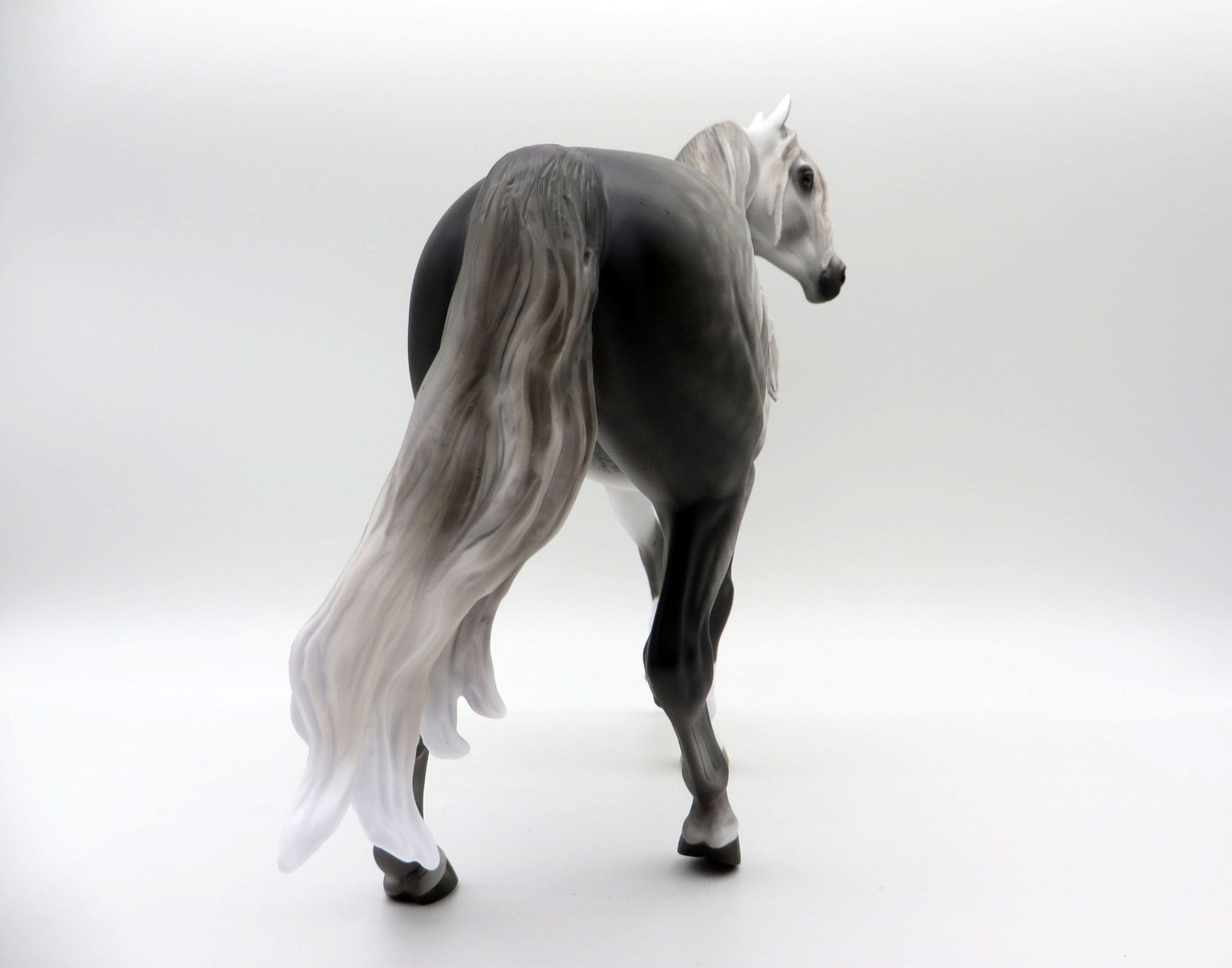 Treat Dreams-OOAK Dapple Grey Arabian Mare Painted By Sheryl Leisure 6/14/21