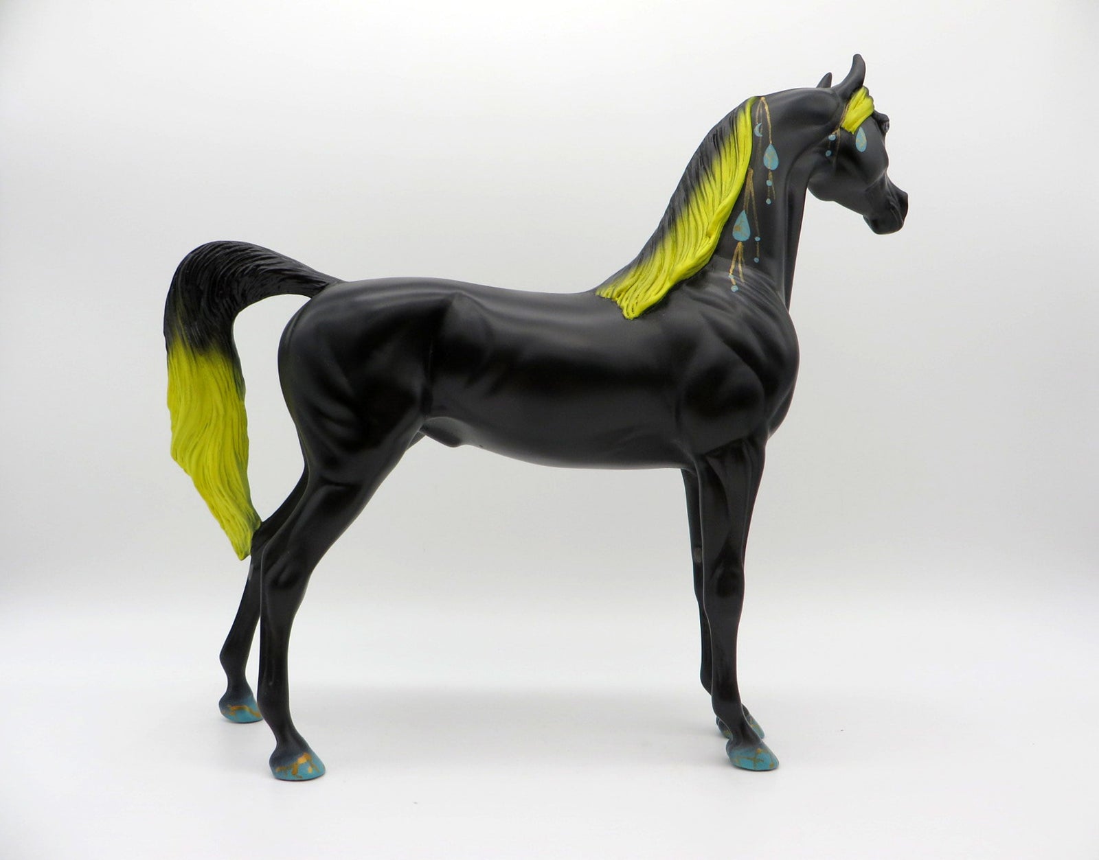 Turquoise-OOAK Deco Arabian Painted By Ellen Robbins EQ 2021