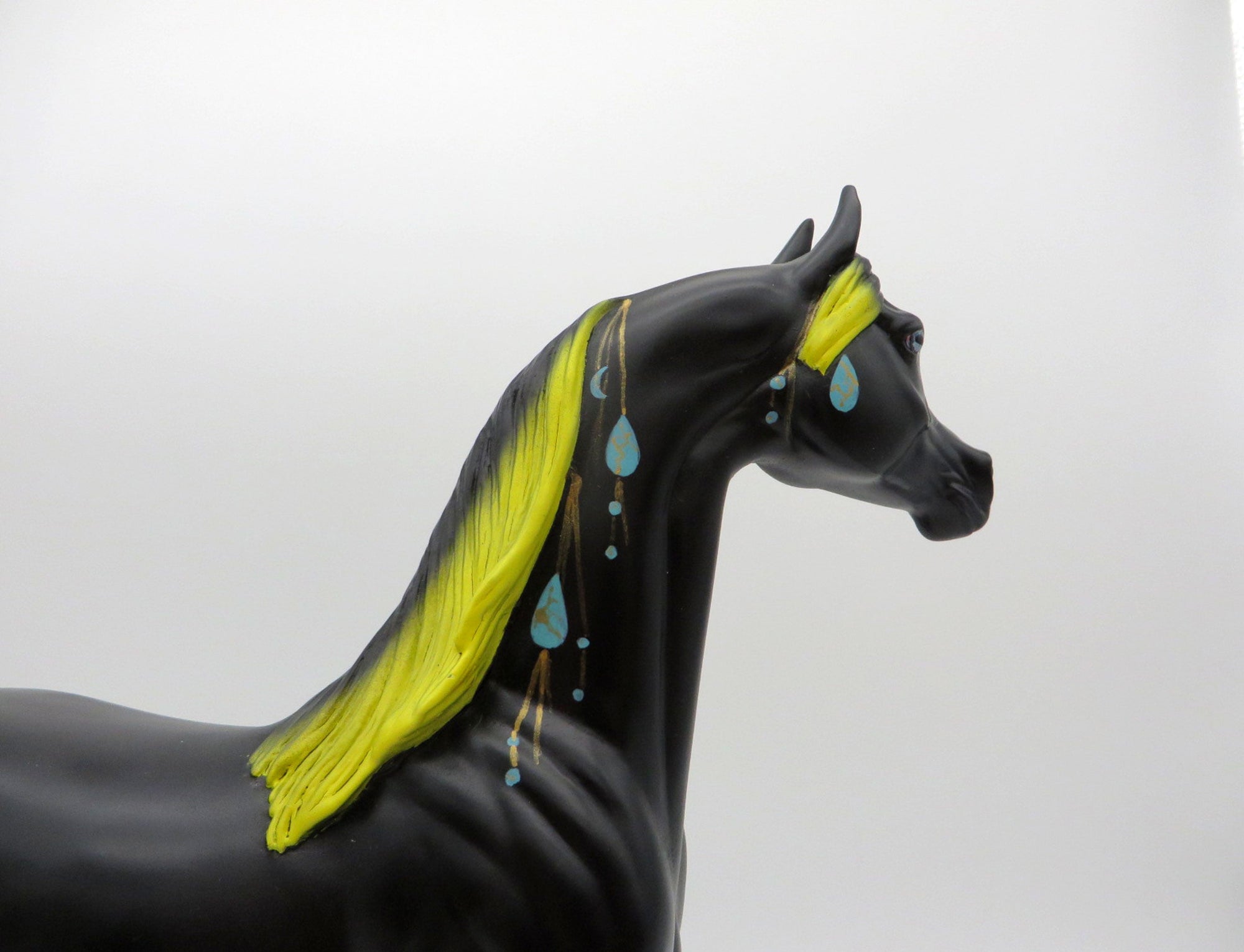 Turquoise-OOAK Deco Arabian Painted By Ellen Robbins EQ 2021