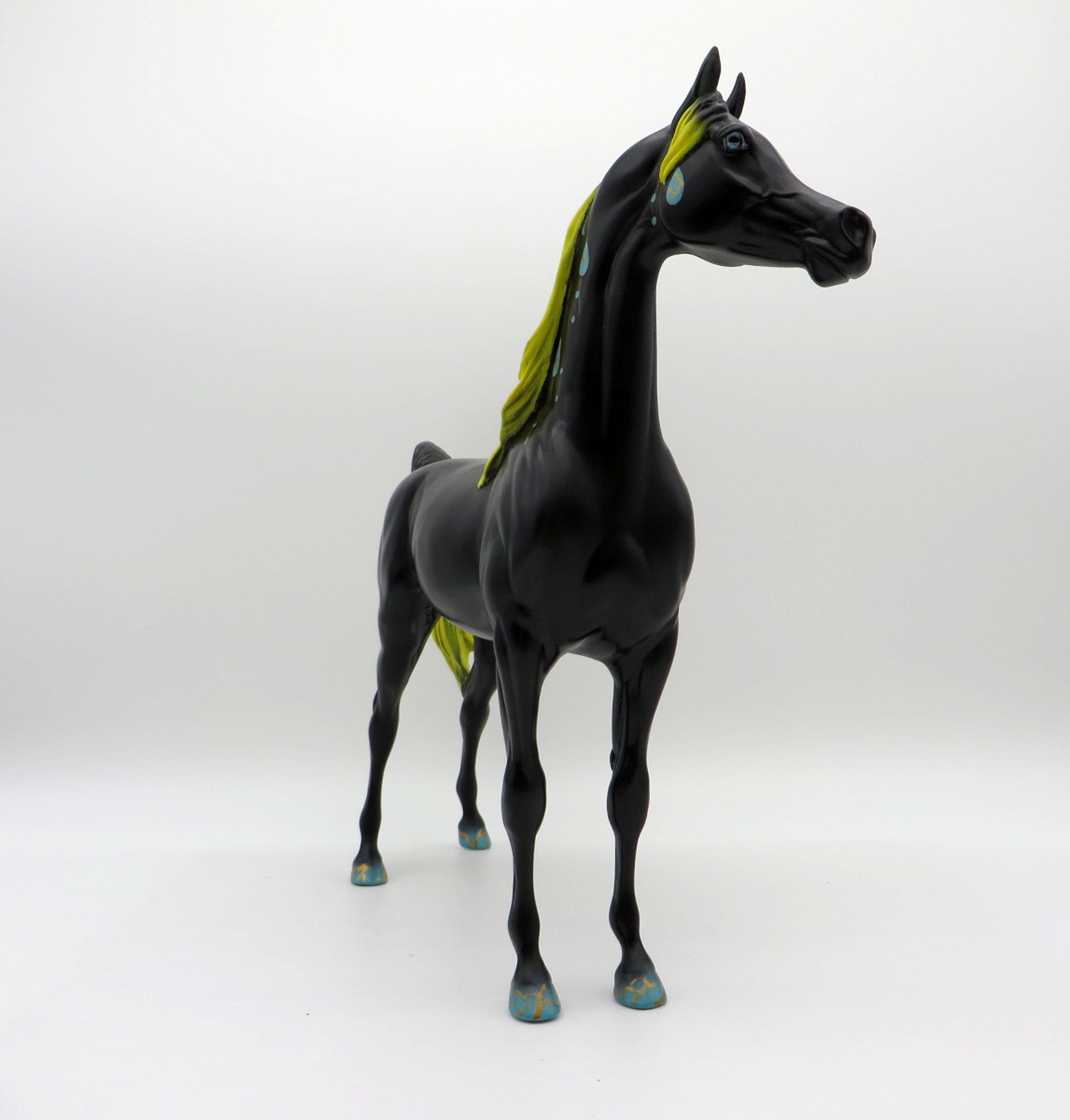 Turquoise-OOAK Deco Arabian Painted By Ellen Robbins EQ 2021