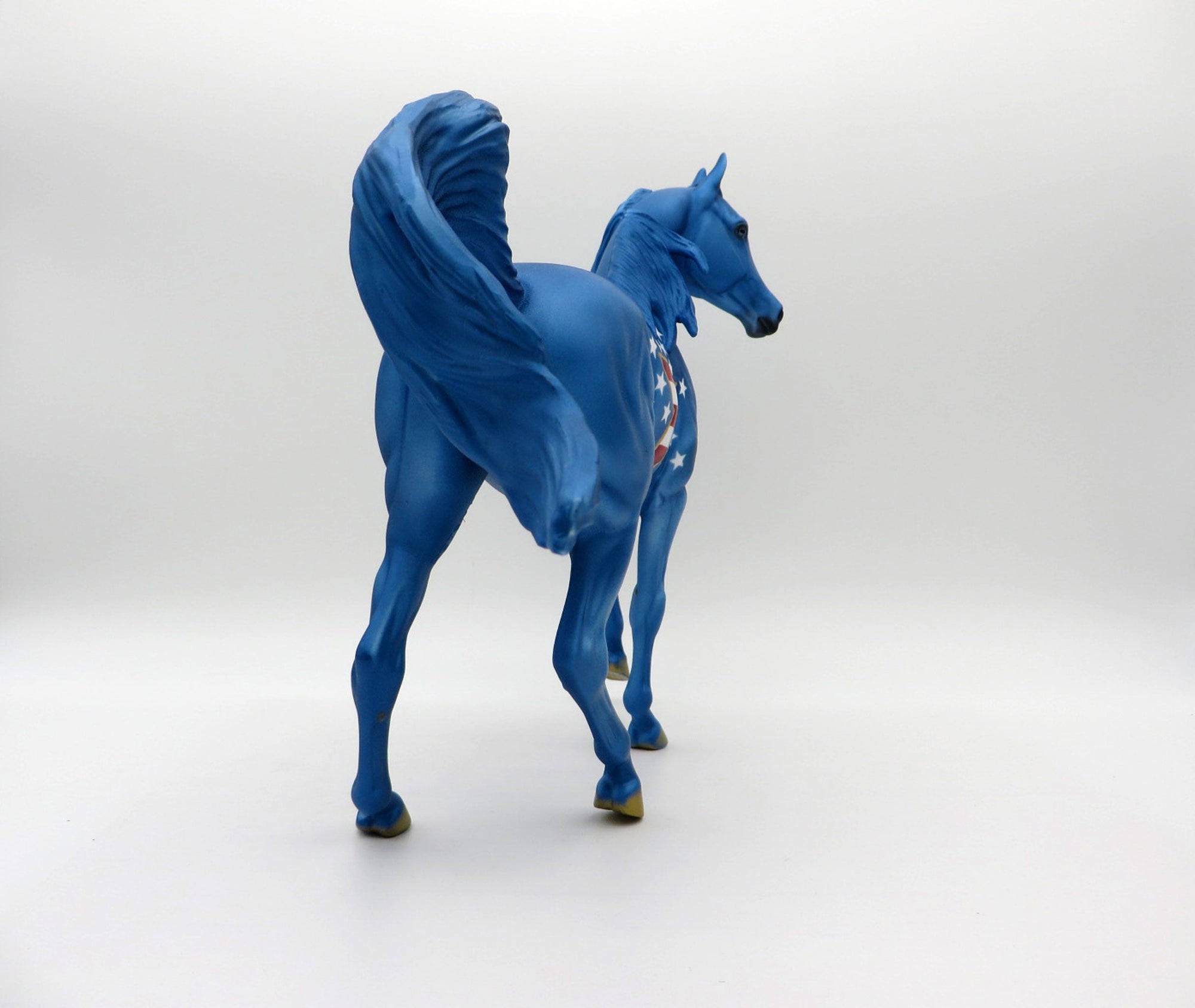 USA-OOAK Memorial Day Deco Arabian Mare  Painted By Dawn Quick  5/28/21