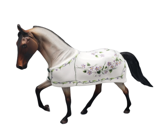 Wyld - OOAK - Customized Blanketed Bay Roan Tennessee Walking Horse By Dawn Quick