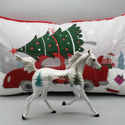 Holiday Love Bug OOAK Deco Yearling with Pillow By Dawn Quick Facebook Auction Holiday Sale HS23