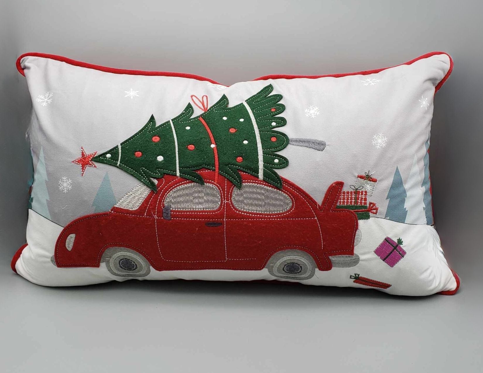 Holiday Love Bug OOAK Deco Yearling with Pillow By Dawn Quick Facebook Auction Holiday Sale HS23