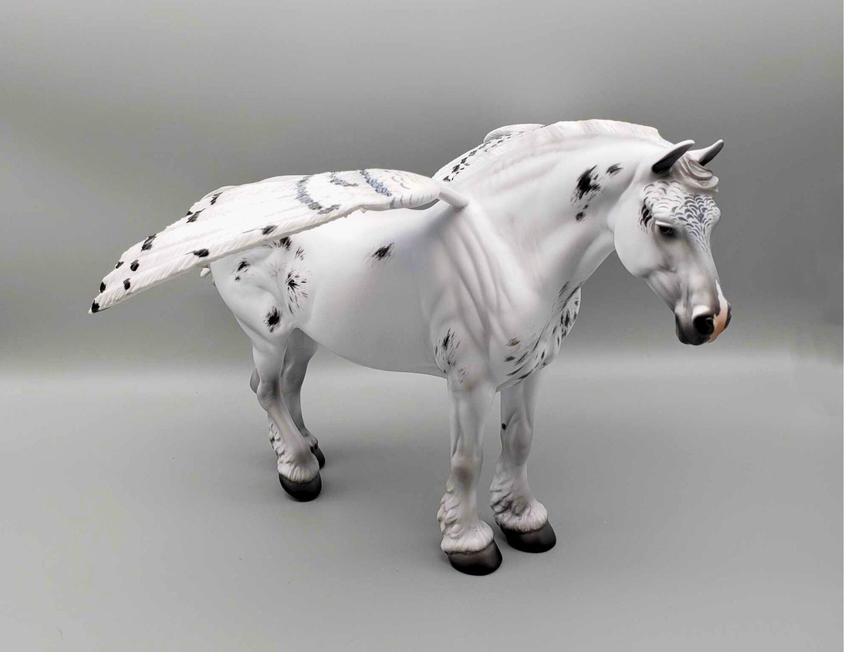Snowfall OOAK Snowy Owl Inspired Heavy Draft Mare By Angela Marleau Holiday Best Offers 12/11/23