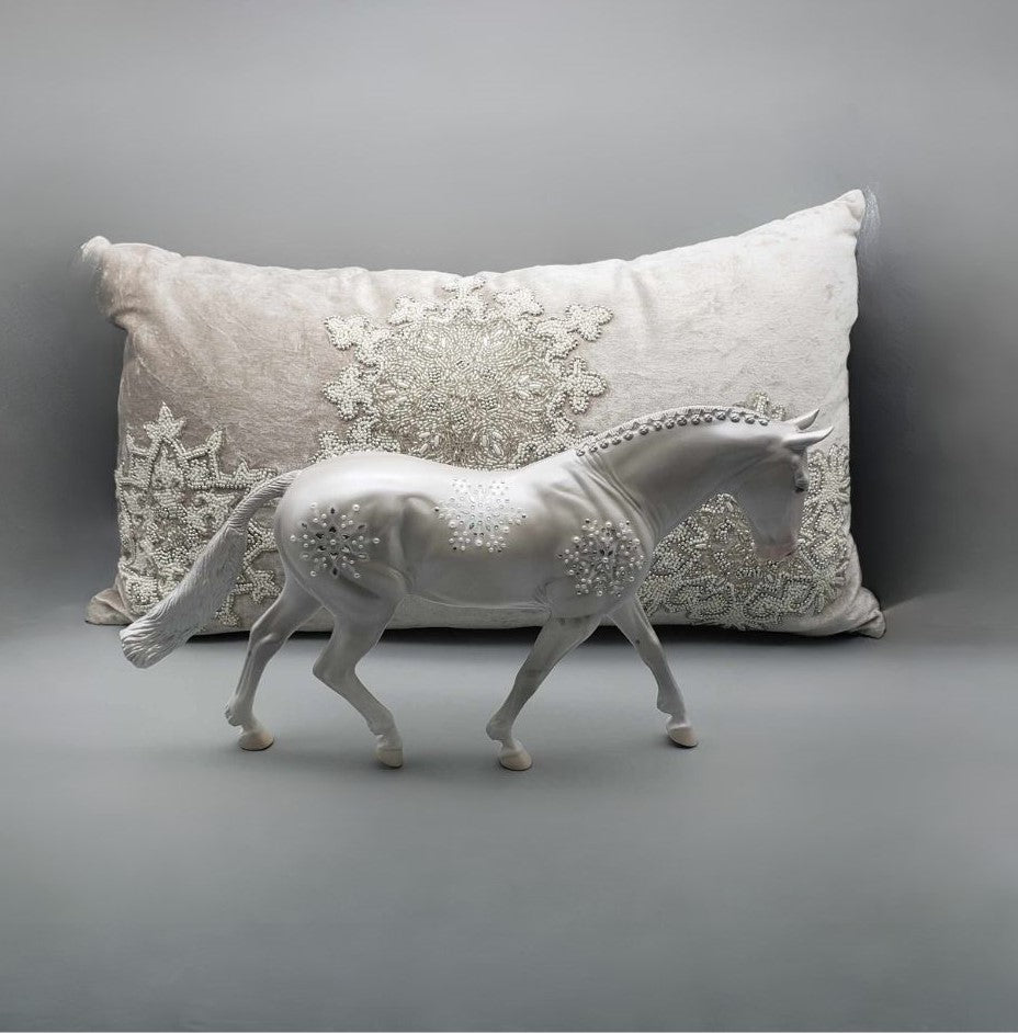 Shimmer & Shine OOAK Grulla Snowflake Bling Irish Draft with Pillow Set By Jess Hamill Facebook Auction Holiday Sale HS23