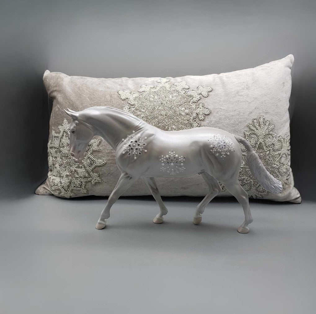 Shimmer &amp; Shine OOAK Grulla Snowflake Bling Irish Draft with Pillow Set By Jess Hamill Facebook Auction Holiday Sale HS23