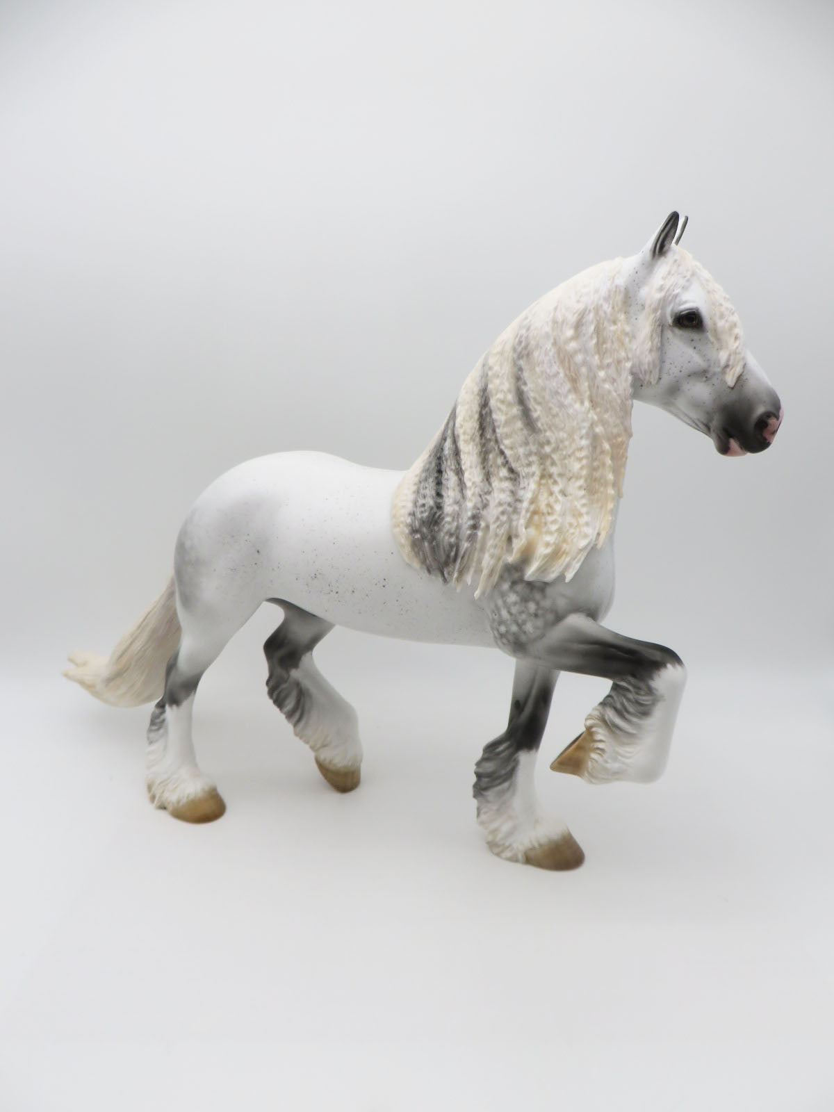 Valentino-OOAK Dapple Grey Shire Trotting Drafter By Myla Pearce 5/19/23