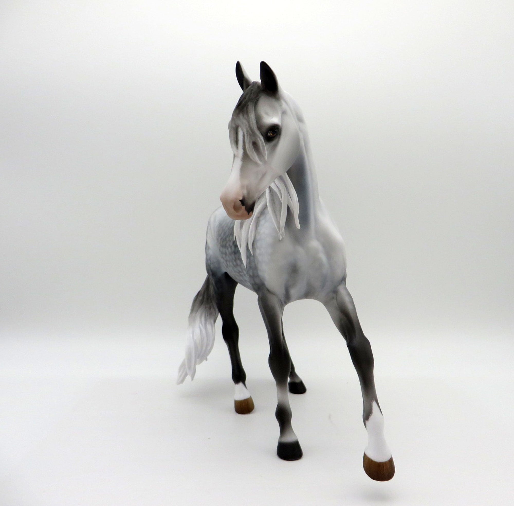 Van Eyck- OOAK Dapple Grey Arabian Mare Painted By Audrey Dixon EQ 21
