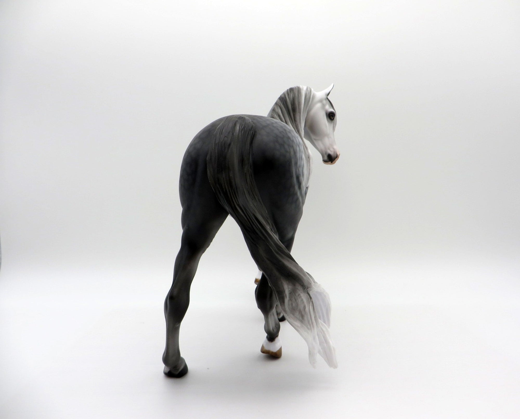 Van Eyck- OOAK Dapple Grey Arabian Mare Painted By Audrey Dixon EQ 21