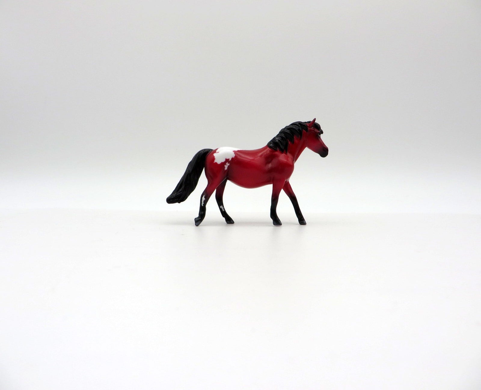 Vermelho-OOAK Pony Chip Precious Stone Painted By Ellen Robbins EQ 2021