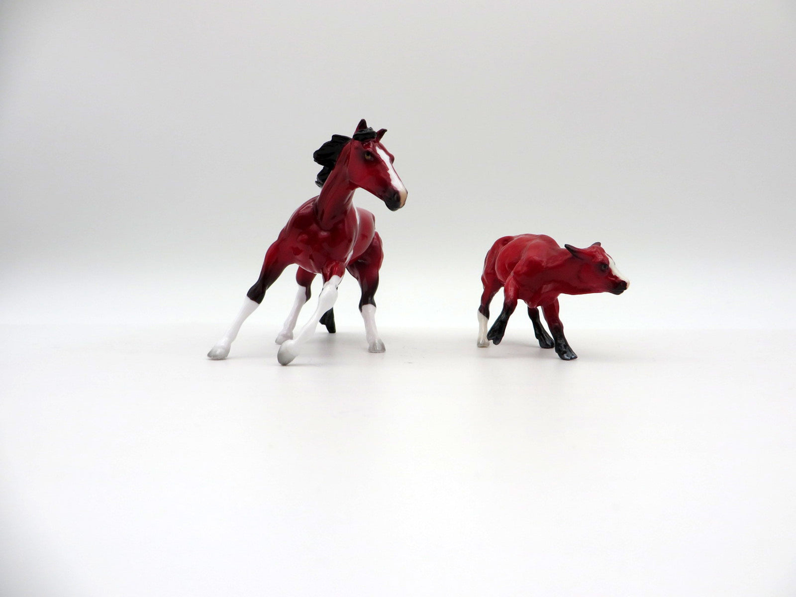 Vermell and Rood-Cutter and Calf Chip Precious Stone Painted By Ellen Robbins EQ 2021