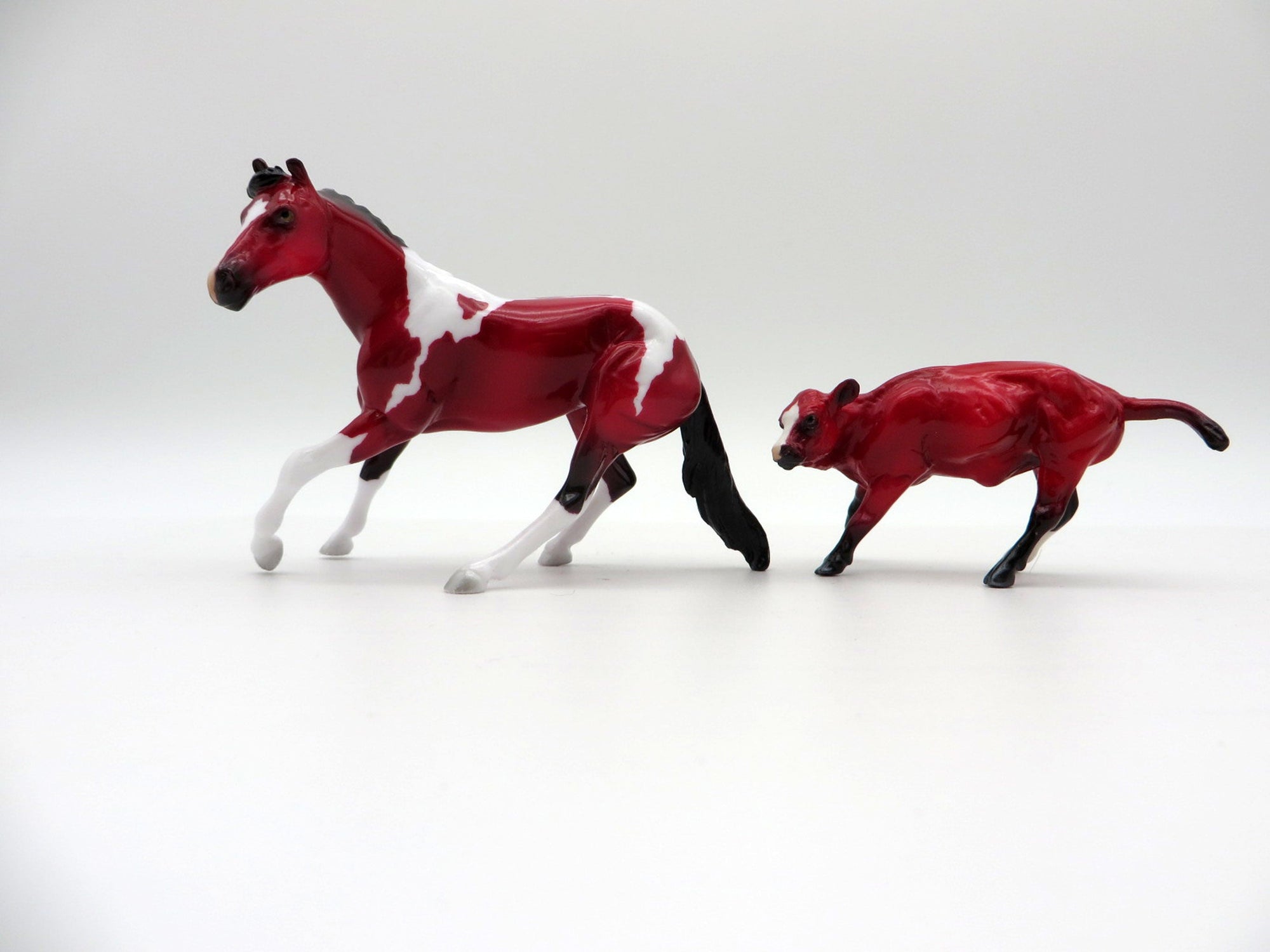 Vermell and Rood-Cutter and Calf Chip Precious Stone Painted By Ellen Robbins EQ 2021