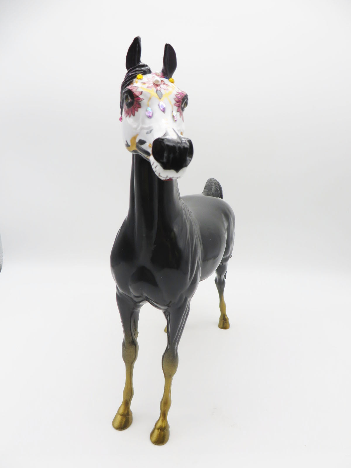 Vinox - OOAK - Sugar Skull Arabian with Bling &amp; Holograpic Paint Effect - Painted by Jas Fanning - MM22