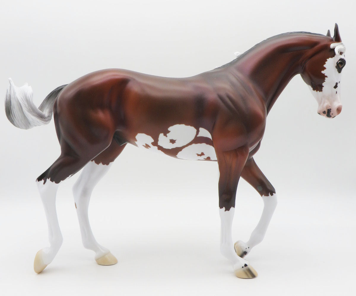 Wolf-Horse LE 30 - Silver Bay Sabino with Wolf Print Marks by Ellen Robbins MM22