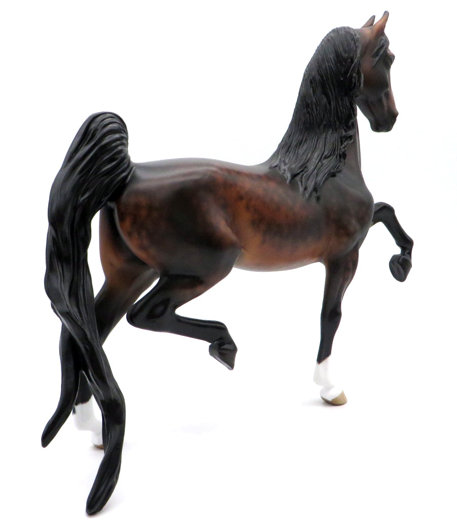 Walk on By-OOAK Dapple Bay Saddlebred Painted by Sheryl Leisure 10/25/21