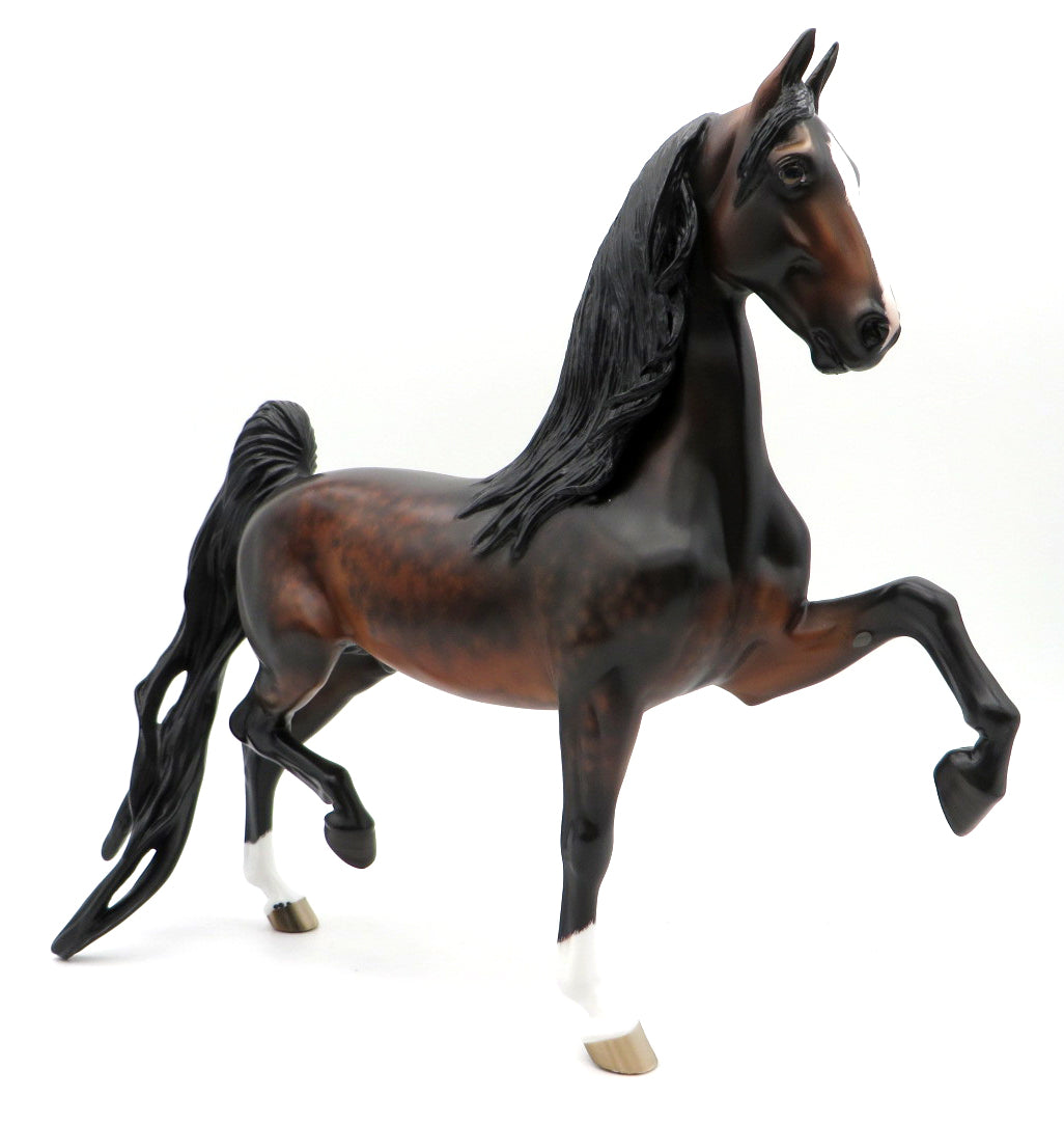 Walk on By-OOAK Dapple Bay Saddlebred Painted by Sheryl Leisure 10/25/21