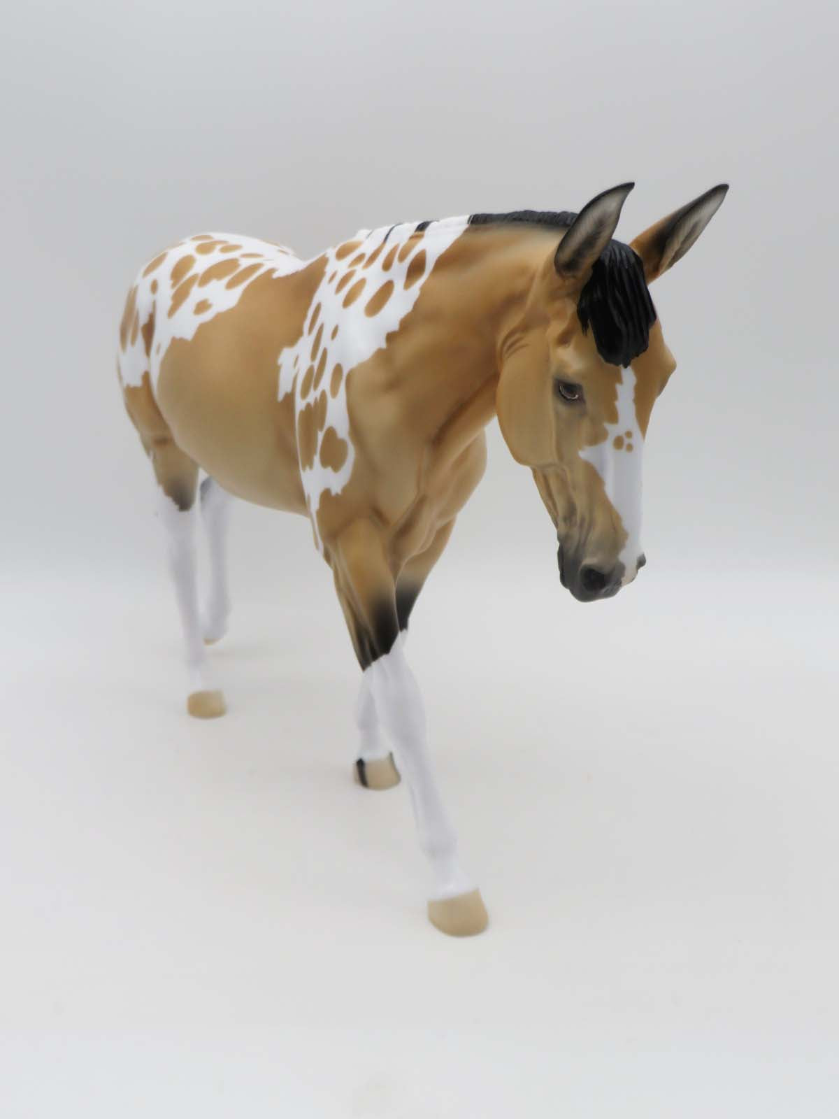 Watch 'em Ride Away - OOAK -Spotted Buckskin Mule By Ellen Robbins - SHCF23