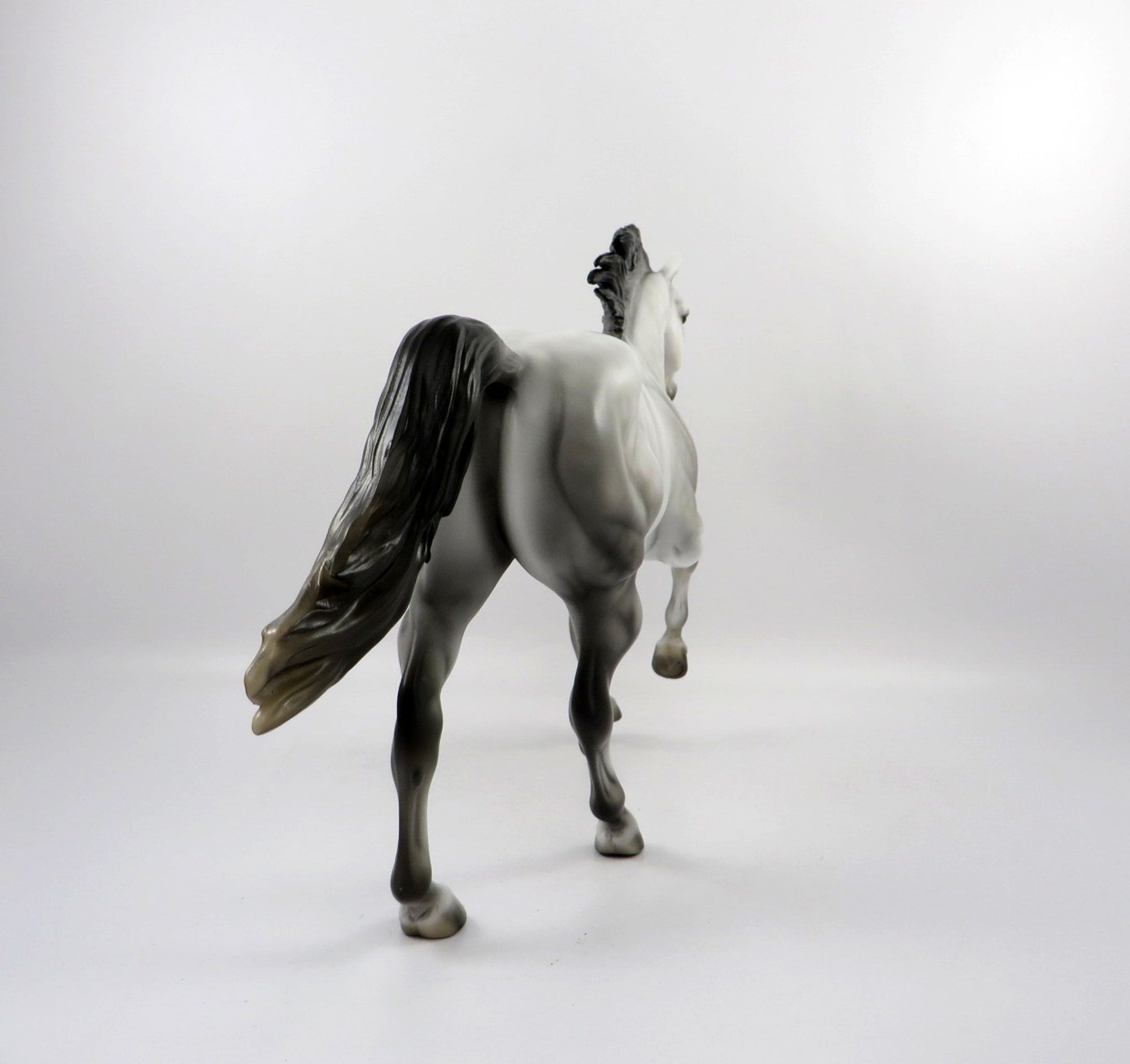 Wet Bar-LE-15 Dapple Grey Foundation Quarter Horse Painted By Julie Keim 3/12/21