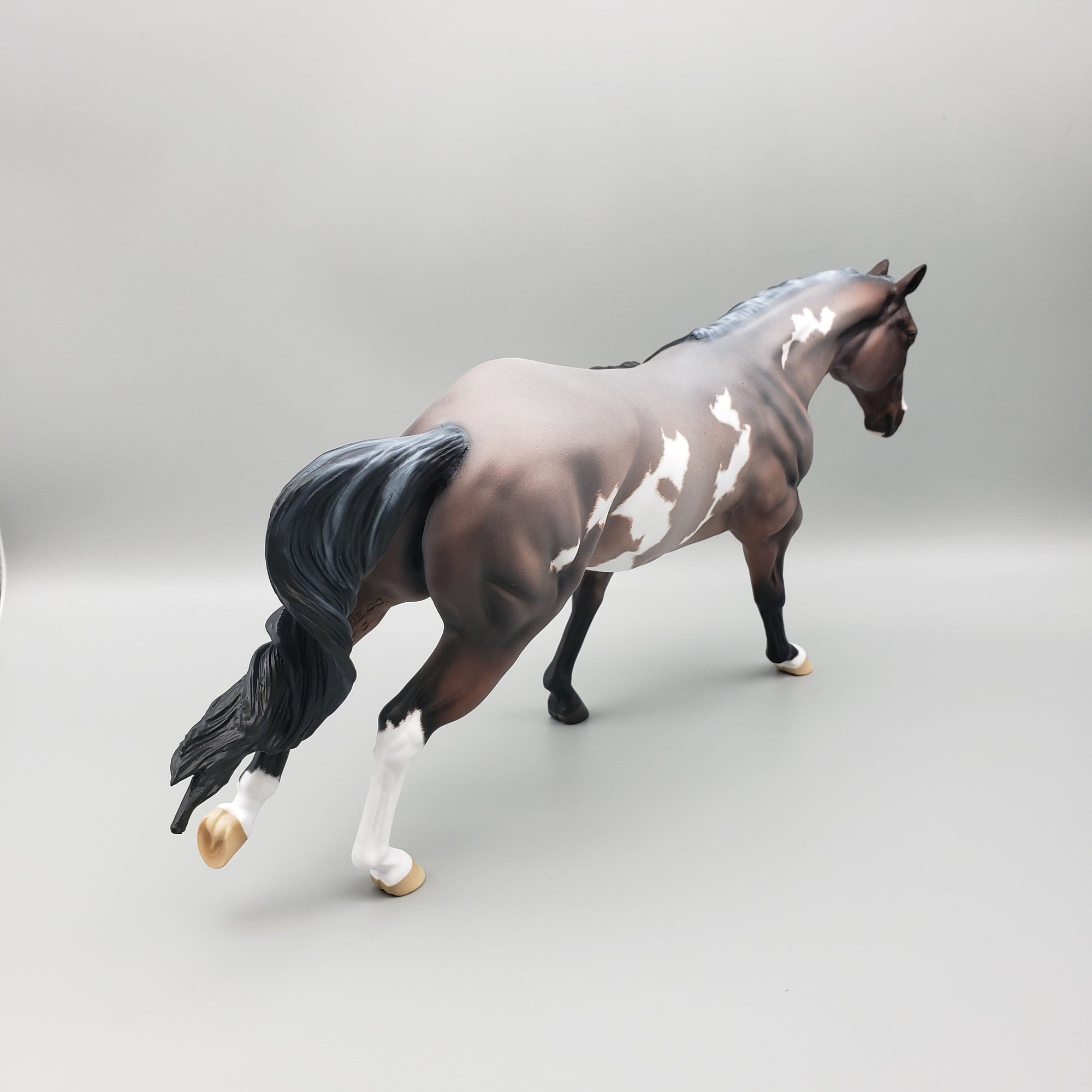 Wild Man Wayne OOAK Bay Roan Overo Running Stock Horse By Ellen Robbins Best Offers 6/12/23