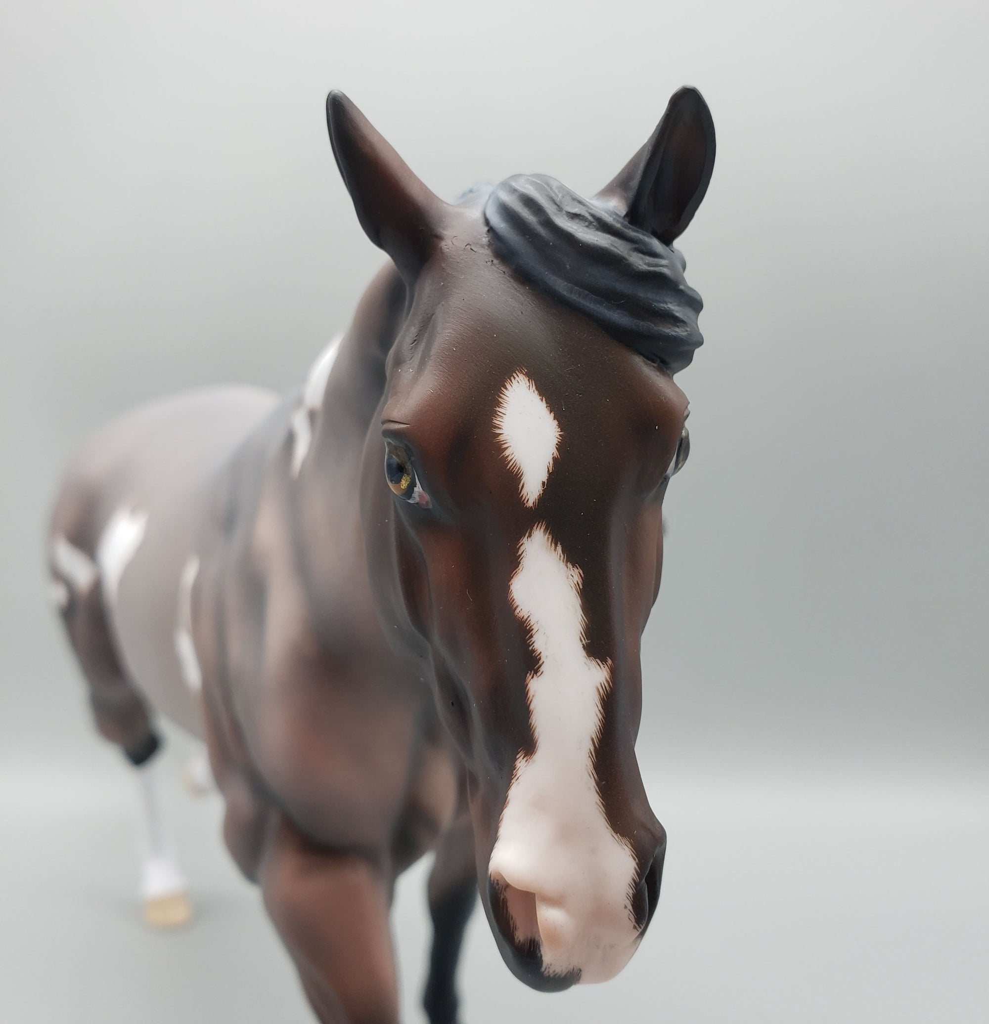 Wild Man Wayne OOAK Bay Roan Overo Running Stock Horse By Ellen Robbins Best Offers 6/12/23