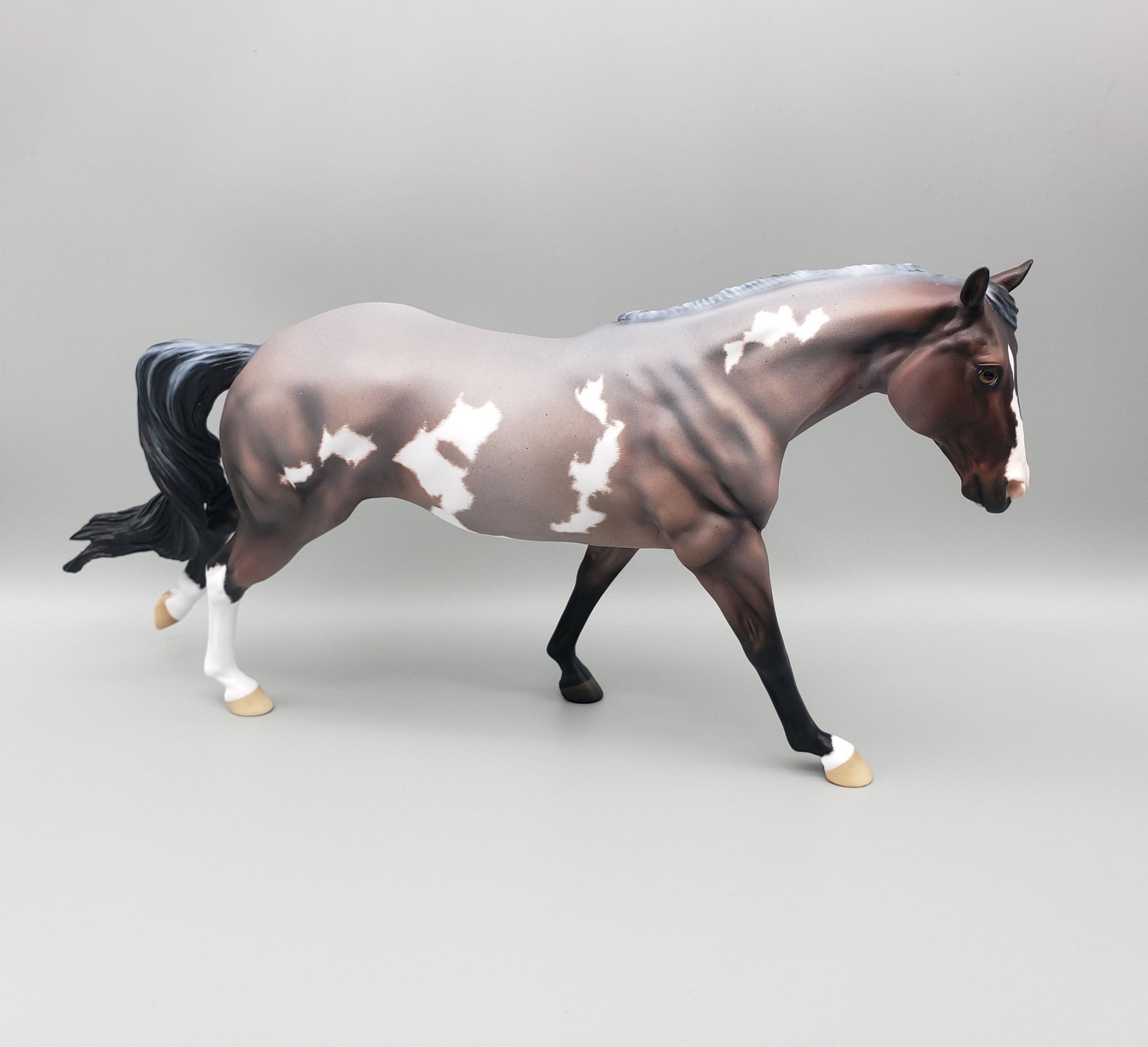 Wild Man Wayne OOAK Bay Roan Overo Running Stock Horse By Ellen Robbins Best Offers 6/12/23