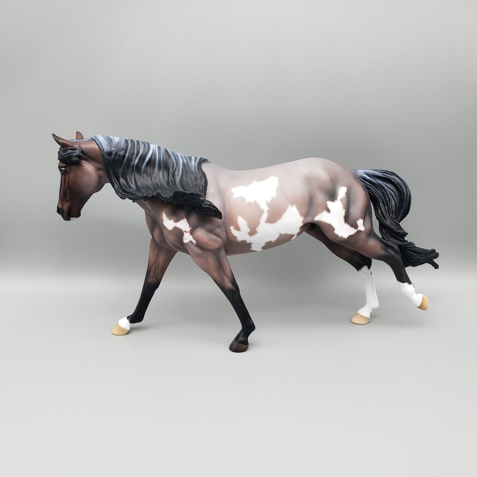 Wild Man Wayne OOAK Bay Roan Overo Running Stock Horse By Ellen Robbins Best Offers 6/12/23