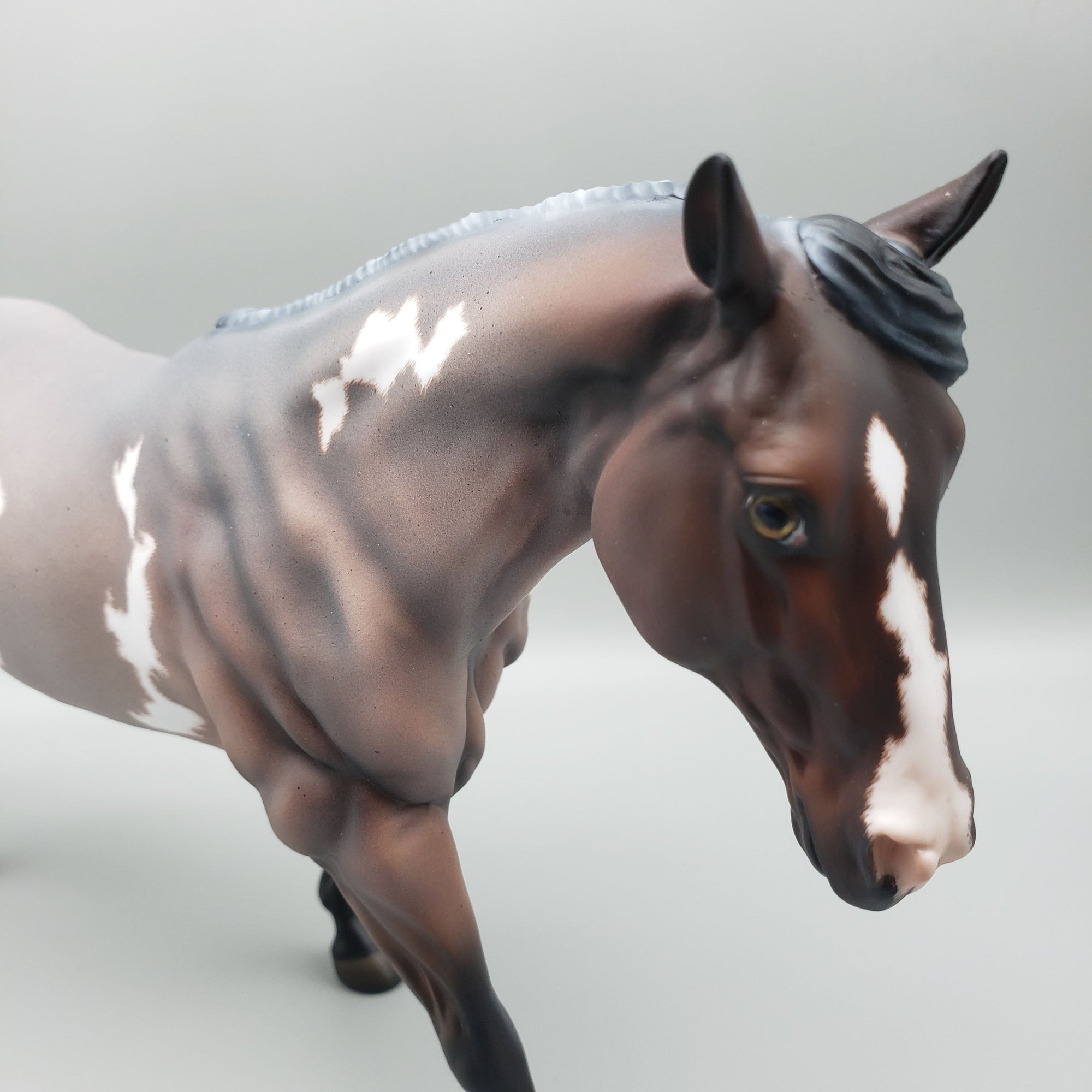 Wild Man Wayne OOAK Bay Roan Overo Running Stock Horse By Ellen Robbins Best Offers 6/12/23