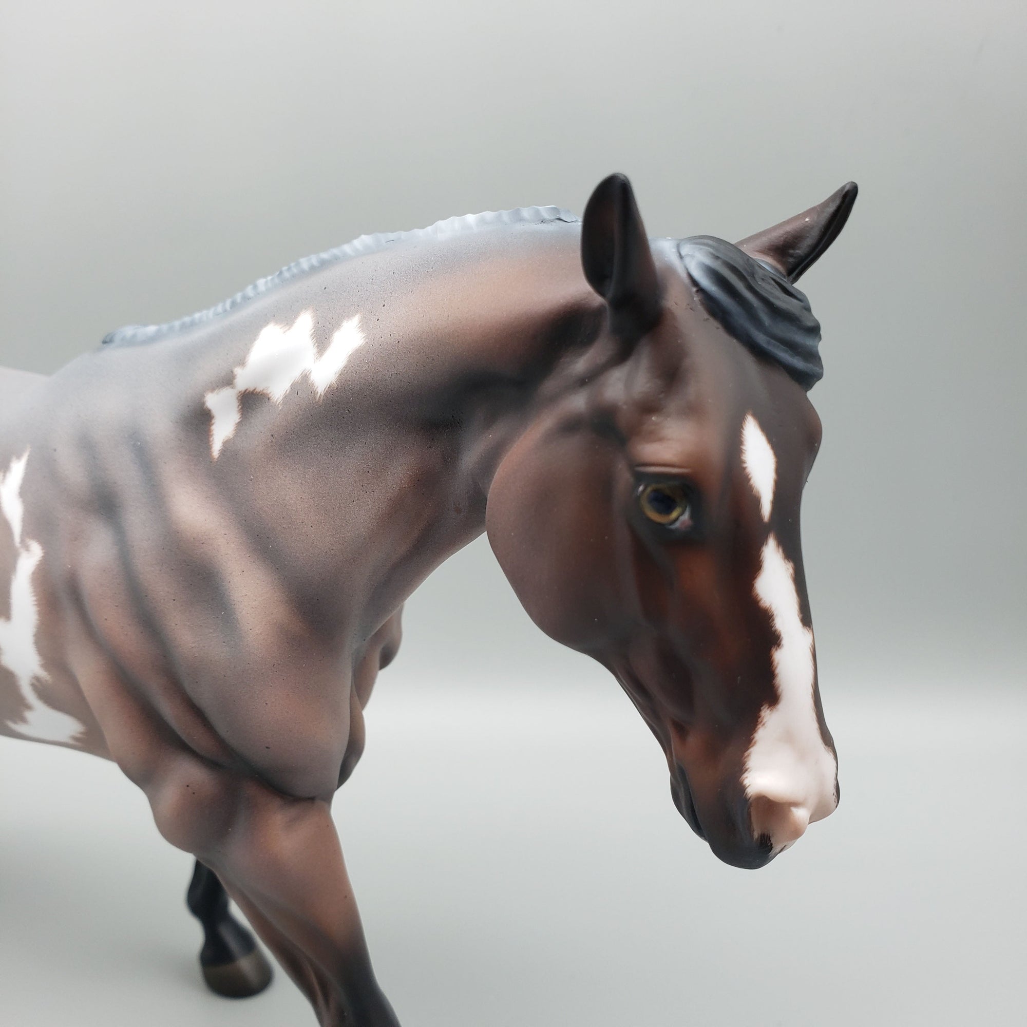 Wild Man Wayne OOAK Bay Roan Overo Running Stock Horse By Ellen Robbins Best Offers 6/12/23