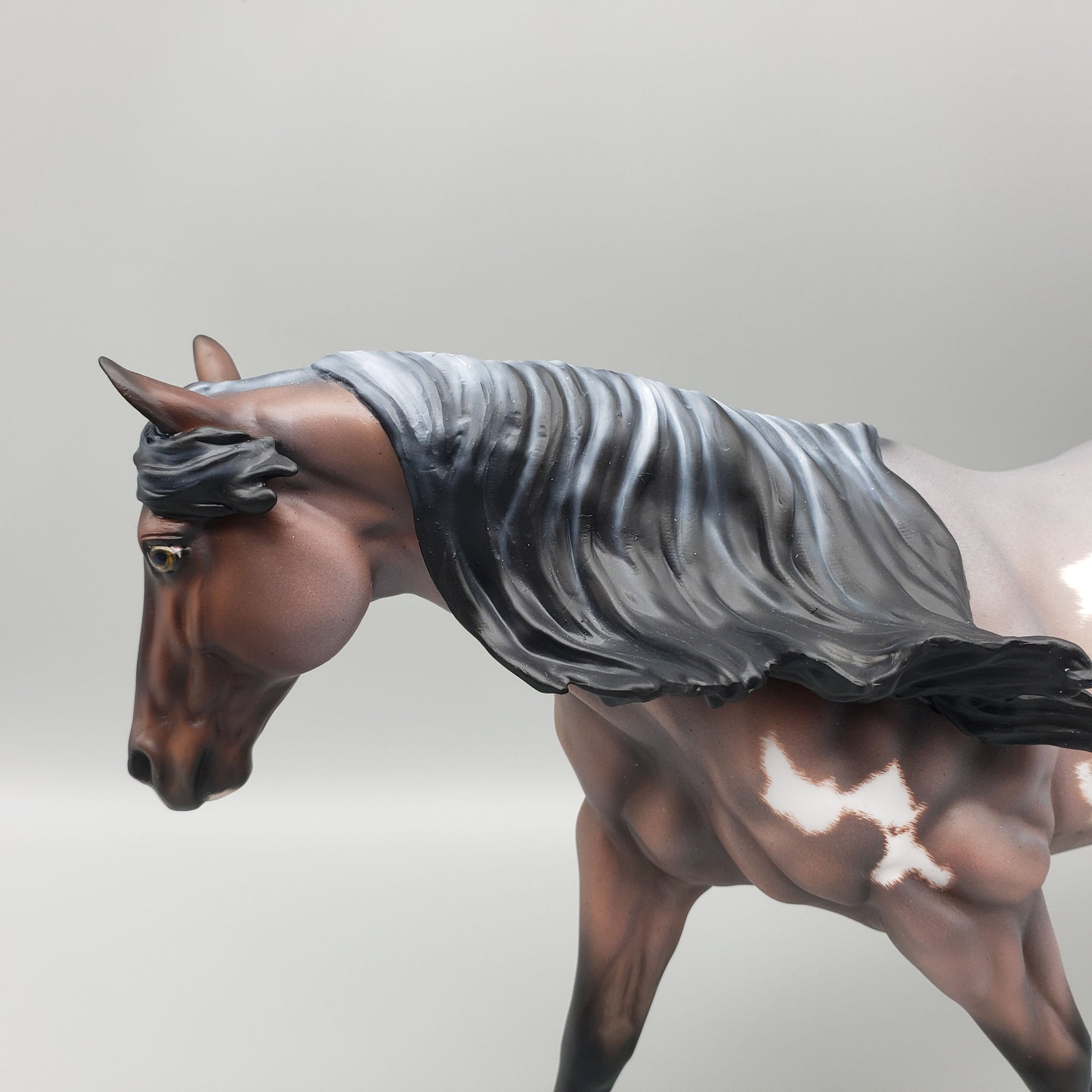 Wild Man Wayne OOAK Bay Roan Overo Running Stock Horse By Ellen Robbins Best Offers 6/12/23