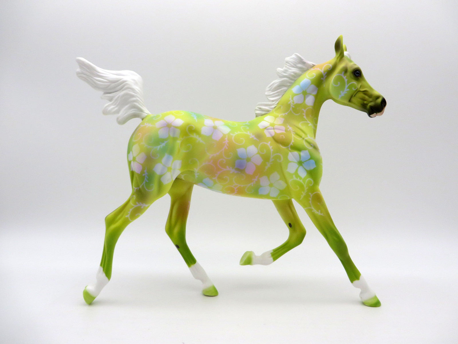 Yellow Flower-OOAK Deco Arabian Yearling Painted By Dawn Quick 6/25/21