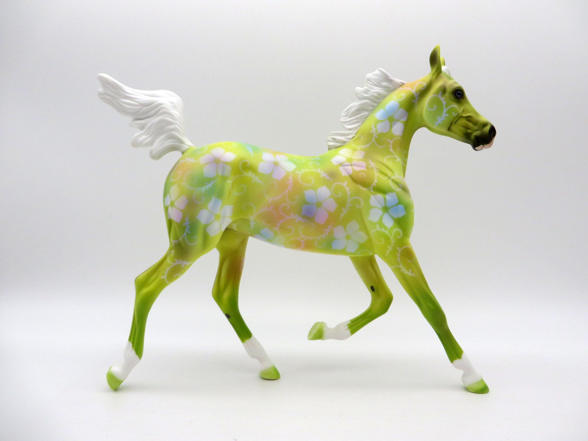 Yellow Flower-OOAK Deco Arabian Yearling Painted By Dawn Quick 6/25/21