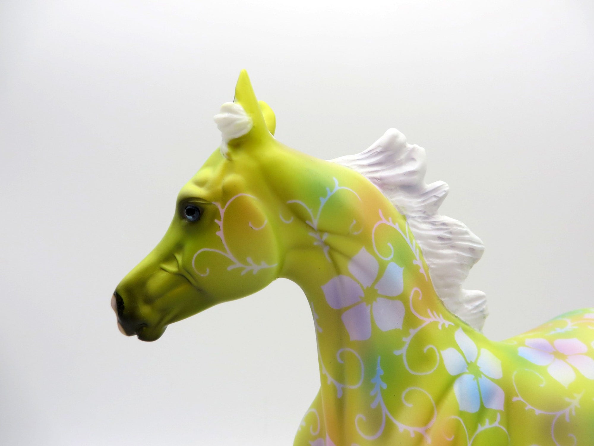 Yellow Flower-OOAK Deco Arabian Yearling Painted By Dawn Quick 6/25/21