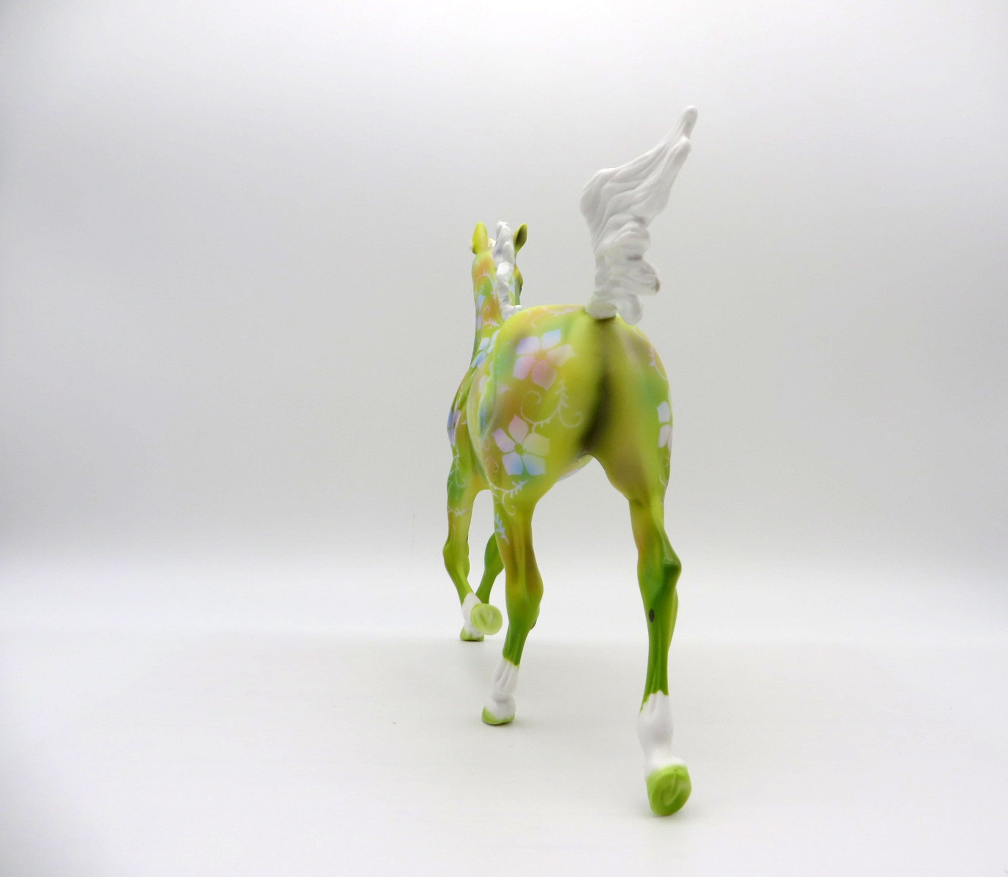 Yellow Flower-OOAK Deco Arabian Yearling Painted By Dawn Quick 6/25/21