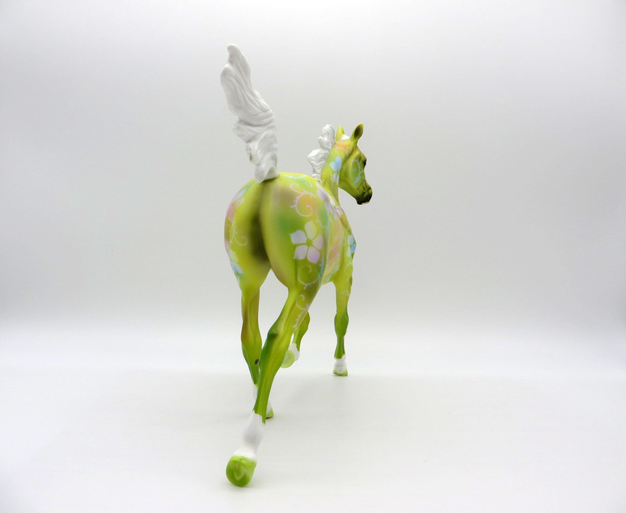 Yellow Flower-OOAK Deco Arabian Yearling Painted By Dawn Quick 6/25/21