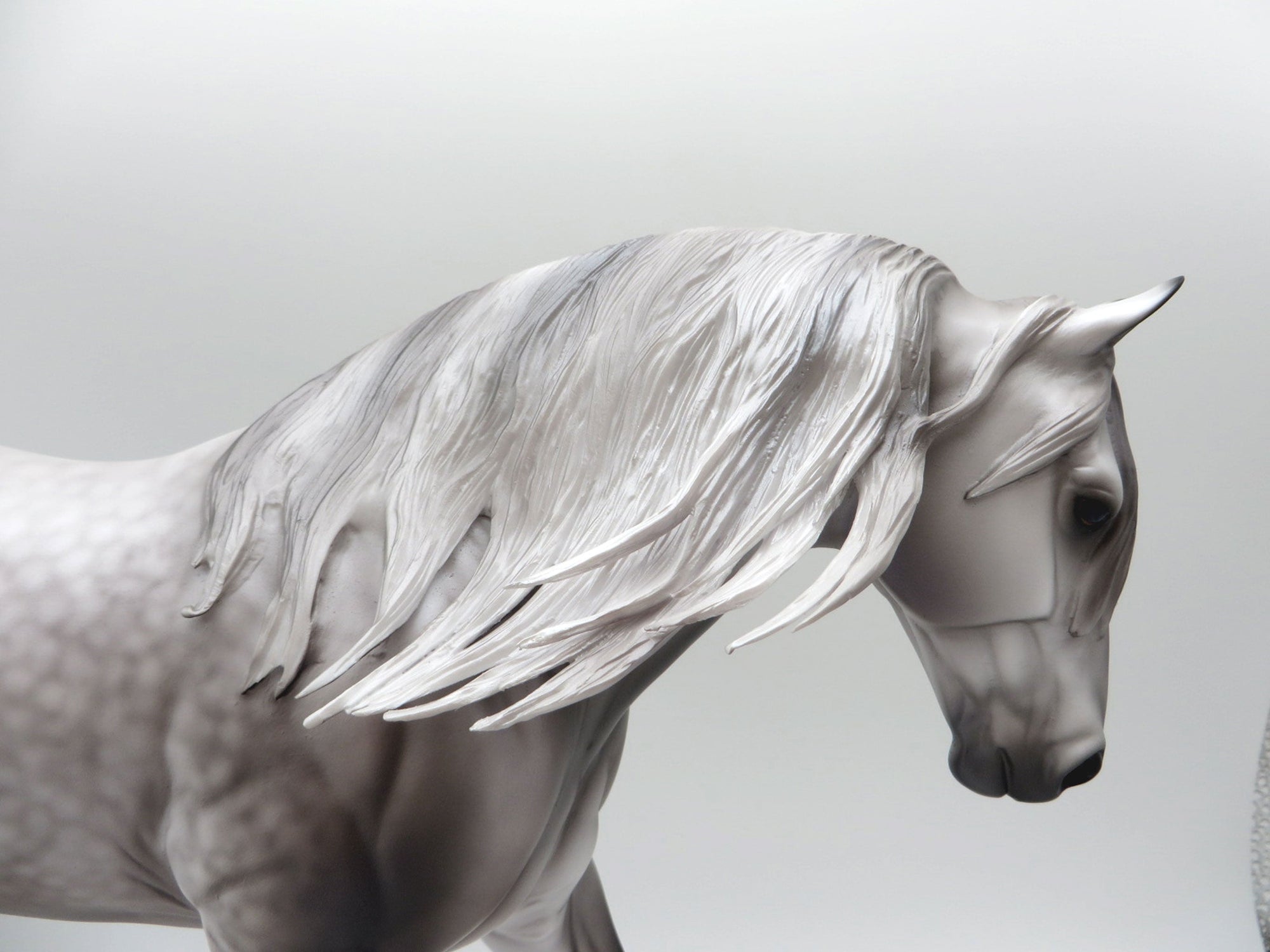 Yukon-OOAK Dapple Grey Irish Draft Painted By Caroline Boydston