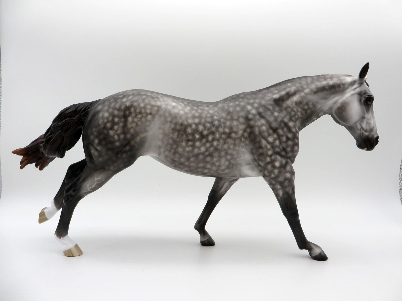 Zipper-OOAK Star Dapple Grey Running Stock Horse  SHCF 21