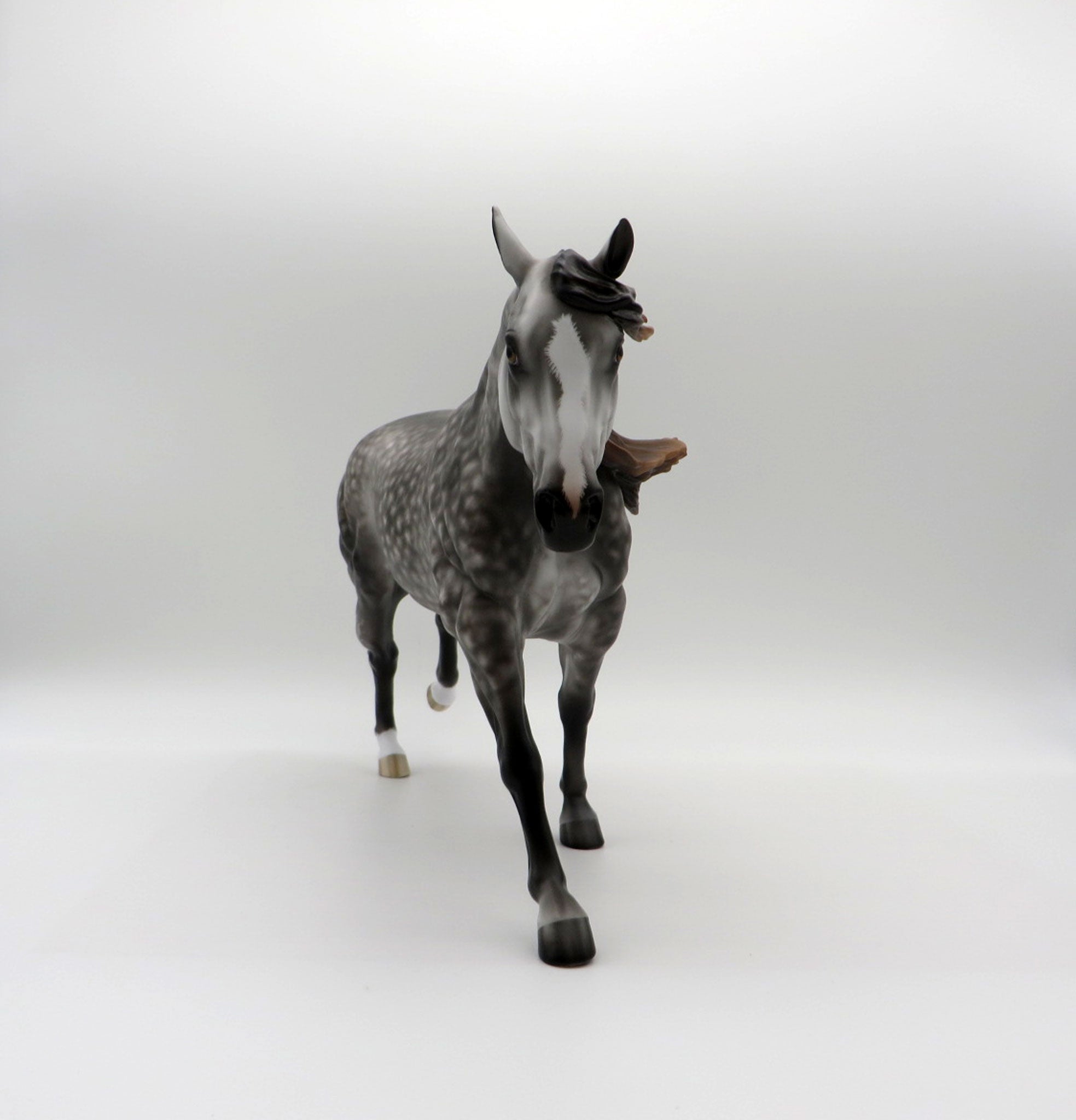 Zipper-OOAK Star Dapple Grey Running Stock Horse  SHCF 21