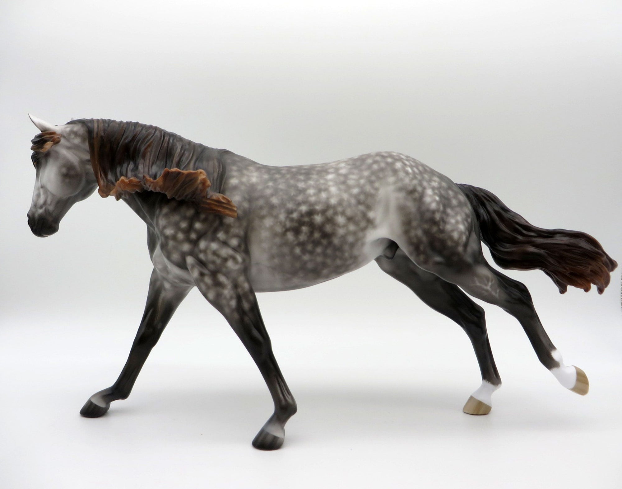 Zipper-OOAK Star Dapple Grey Running Stock Horse  SHCF 21