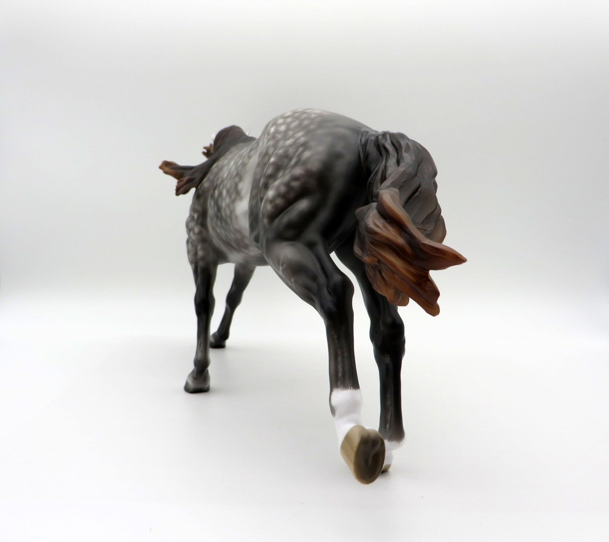 Zipper-OOAK Star Dapple Grey Running Stock Horse  SHCF 21
