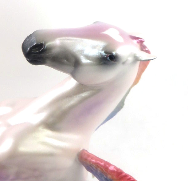 A DANDY DATE - OOAK DAPPLE GREY APPALOOSA  WITH ANGEL WINGS DECORATOR REARING PEBBLE BY AUDREY DIXON SB20