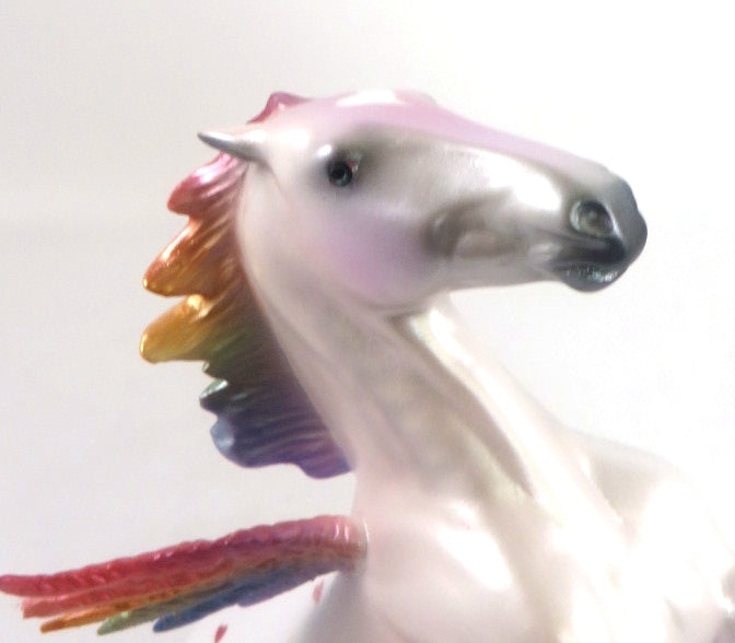 A DANDY DATE - OOAK DAPPLE GREY APPALOOSA  WITH ANGEL WINGS DECORATOR REARING PEBBLE BY AUDREY DIXON SB20