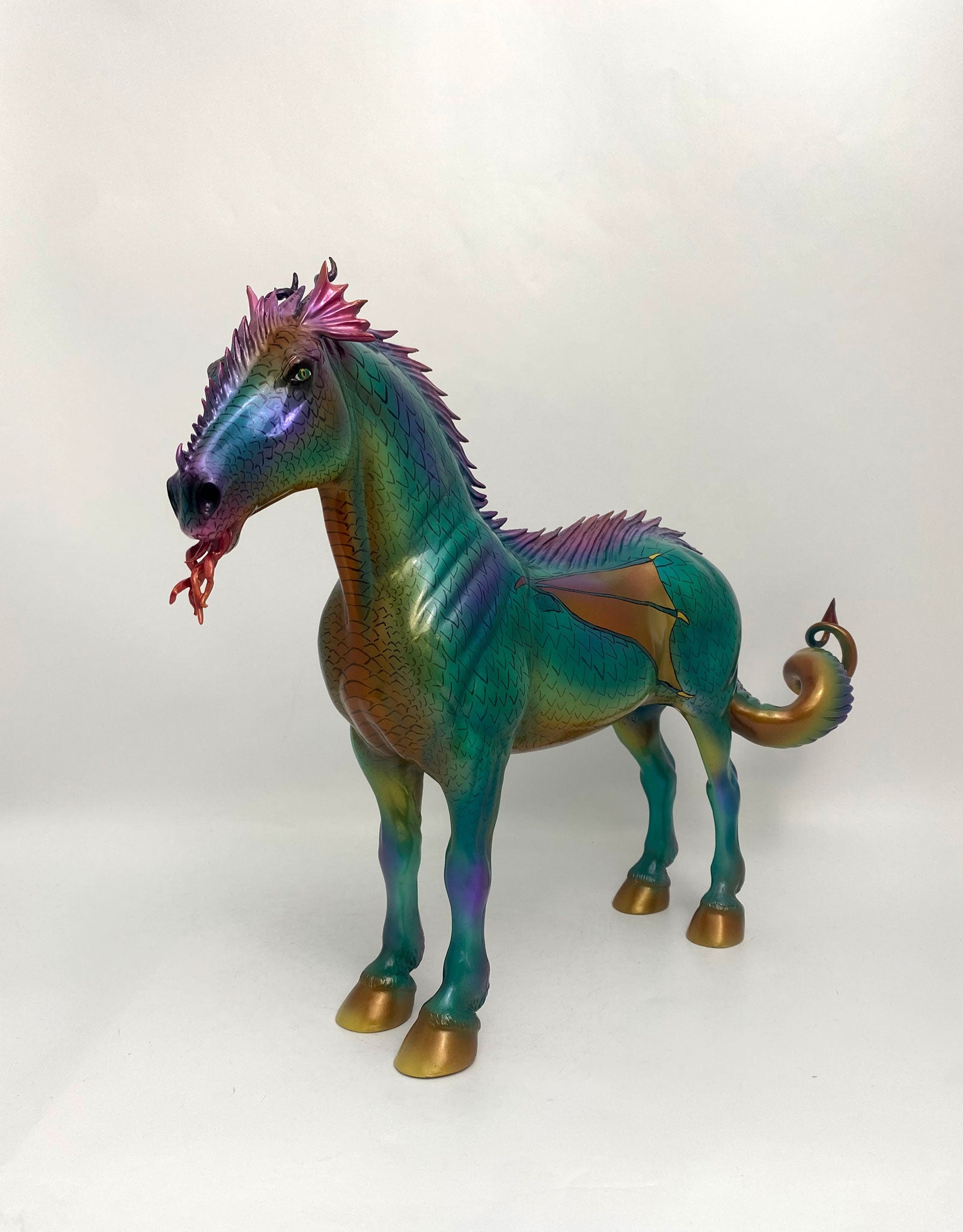 ABRASAX-OOAK HYBRID BETWEEN MYTHICAL DRAGON AND SERPENT CUSTOM BY MATT S. AND PAINTED BY JAS FANNING MM2020