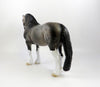 ACHARD-OOAK DAPPLE ROSE GREY HEAVY DRAFT MODEL HORSE EQ 19