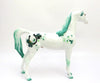 AIDEN - OOAK ST. PATRICKS DAY DECORATOR WITH LUCKY HORSE SHOE  ARABIAN MODEL HORSE BY JAS FANNING 3/6/20