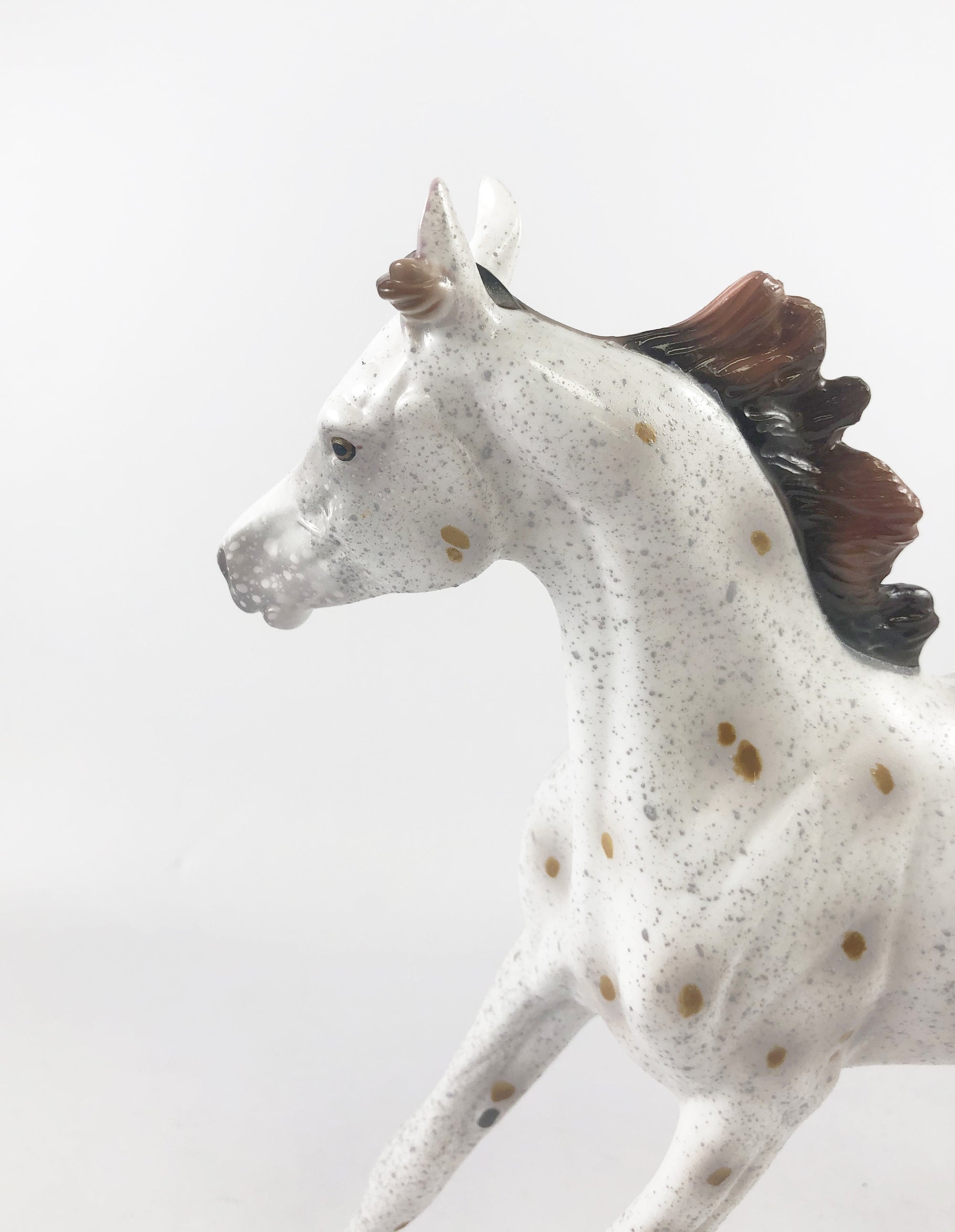 SALTED CARAMEL -OOAK CHESTNUT SPOTTED YEARLING MODEL HORSE MM19