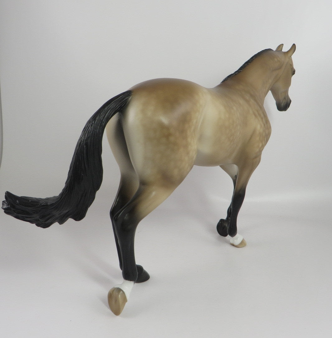ALFRED-OOAK STAR DAPPLE BUCKSKIN THOROUGHBRED BY SHERYL LEISURE WHS 19