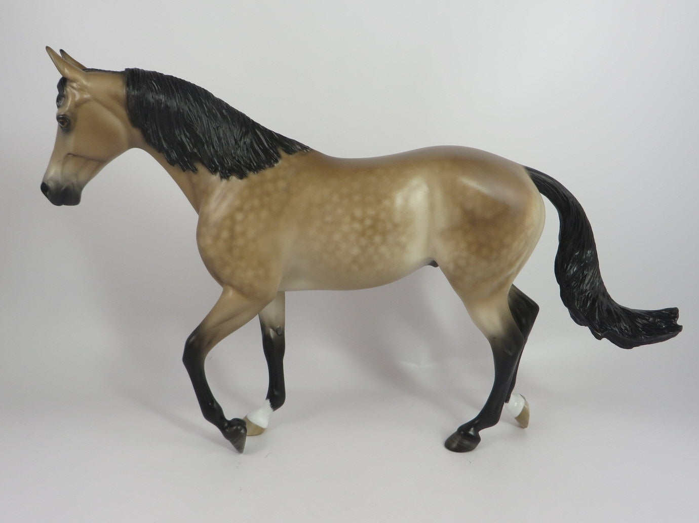 ALFRED-OOAK STAR DAPPLE BUCKSKIN THOROUGHBRED BY SHERYL LEISURE WHS 19
