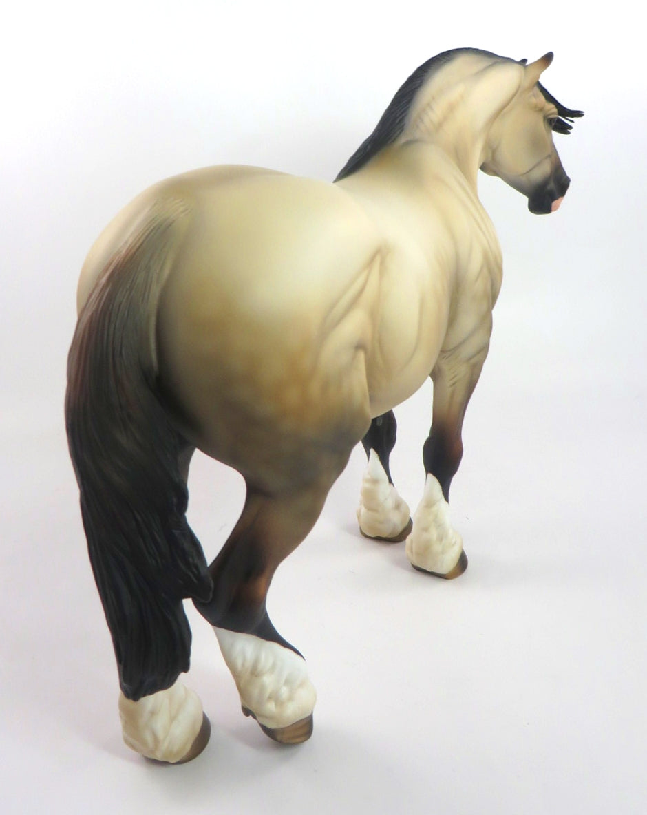 AMAZING GRACE-OOAK BUCKSKIN HEAVY DRAFT MARE WHS 19